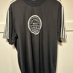 Adidas Men's Black Tee with White Accents